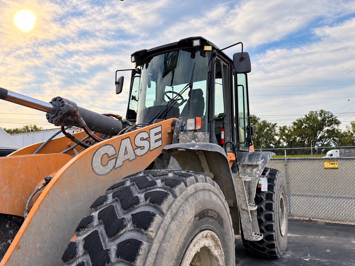 New windshield installed in the CASE wheel loader cab